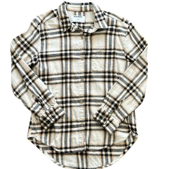 Old Navy Girls Plaid Button Down Large 10/12 EUC - Picture 1 of 4
